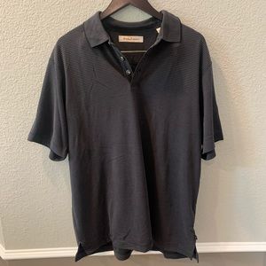 Tommy Bahama grey striped polo shirt